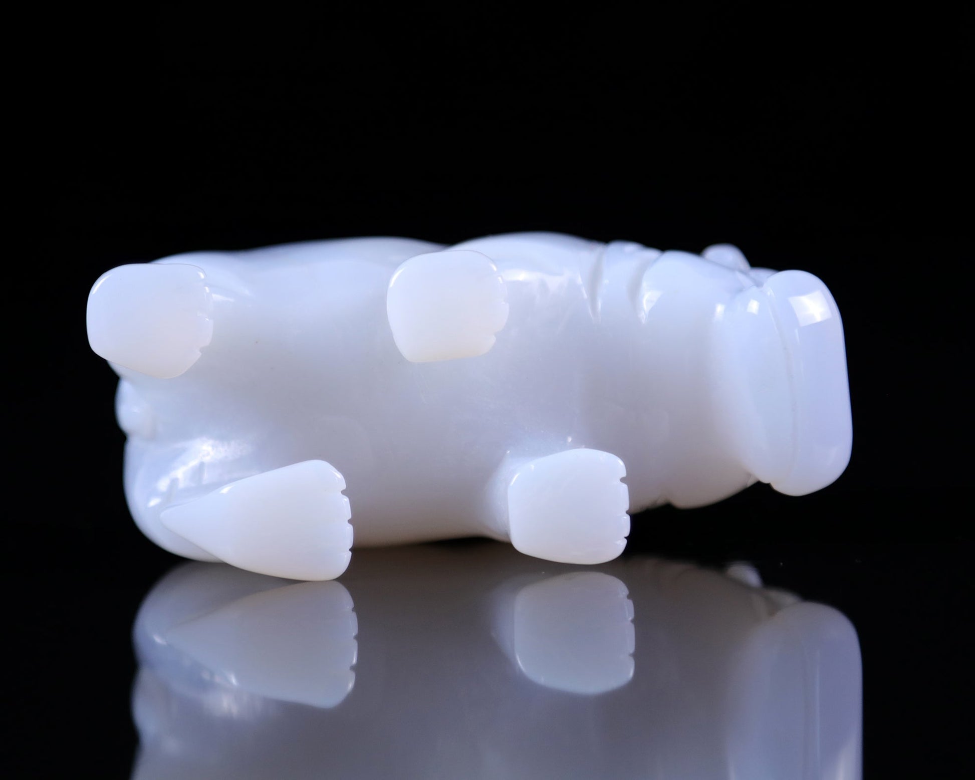 Nicedony 3.9" Blue Chalcedony Hand Carved Crystal Hippo Sculpture - View 28