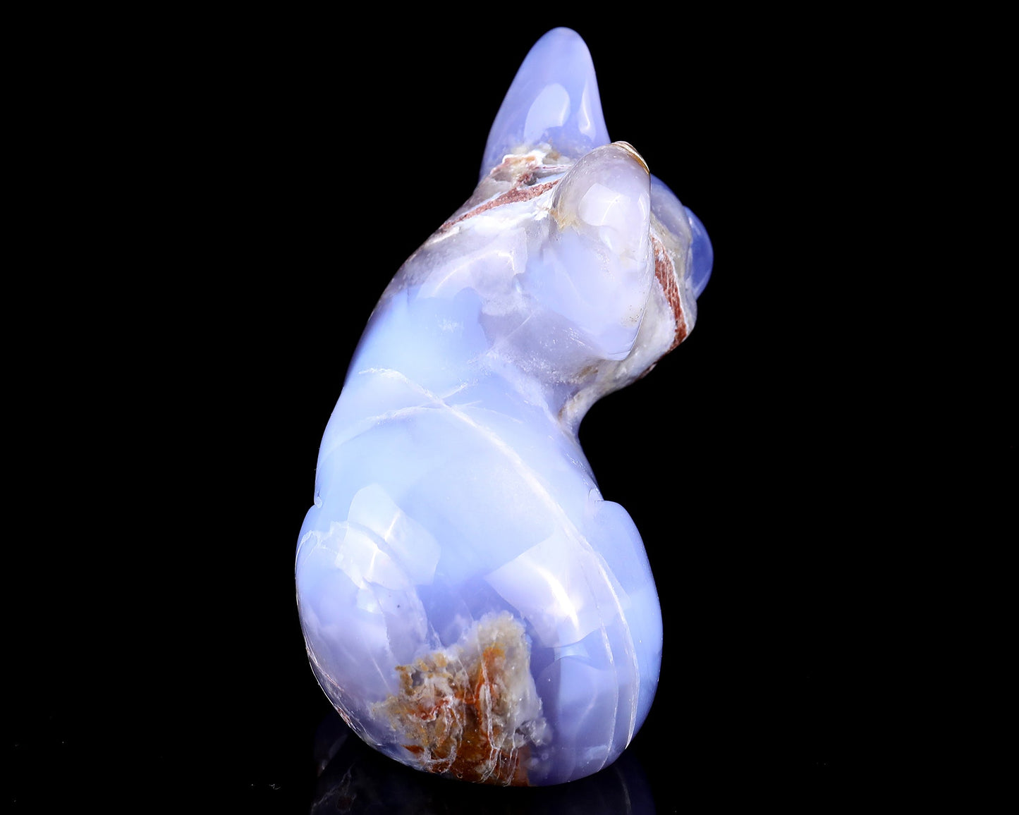 Nicedony 3.9" Blue Chalcedony Hand Carved Crystal Koala Sculpture - View 4