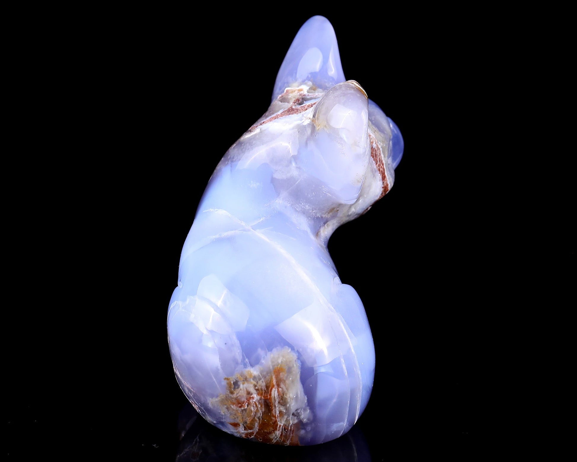 Nicedony 3.9" Blue Chalcedony Hand Carved Crystal Koala Sculpture - View 4