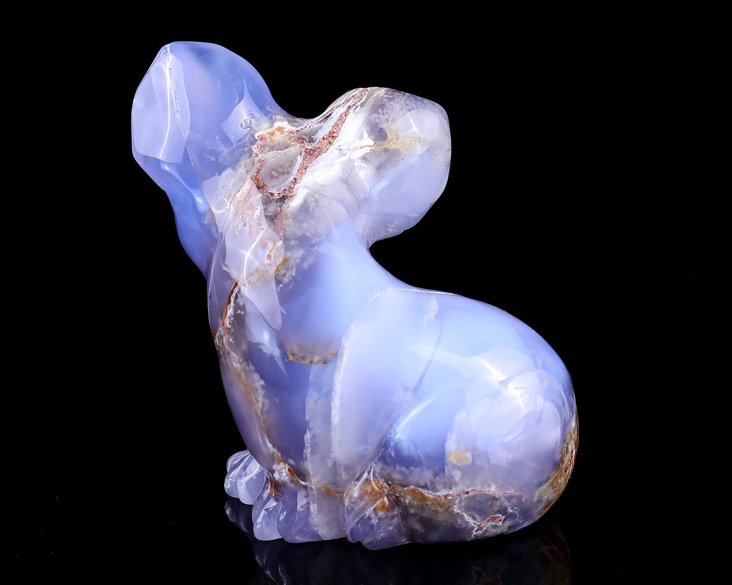 Nicedony 3.9" Blue Chalcedony Hand Carved Crystal Koala Sculpture - View 6