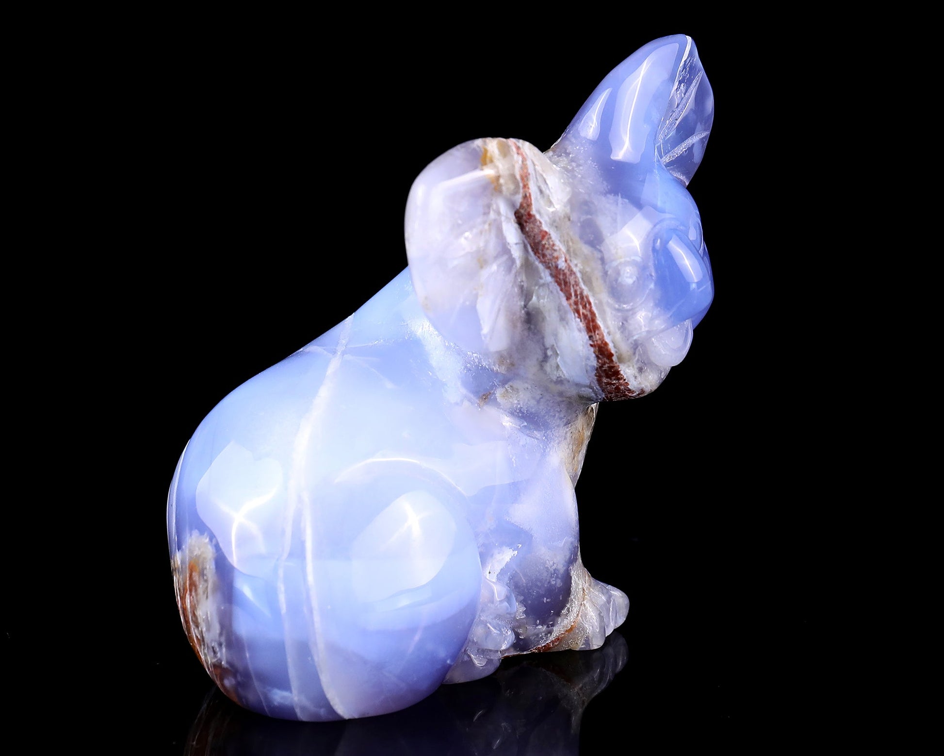 Nicedony 3.9" Blue Chalcedony Hand Carved Crystal Koala Sculpture - View 10