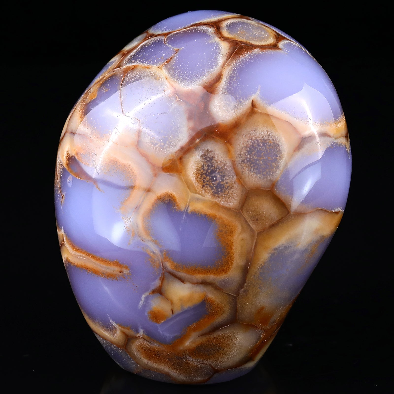 Nicedony 3.9" Blue Chalcedony Hand Carved Crystal Polished Stone - View 6