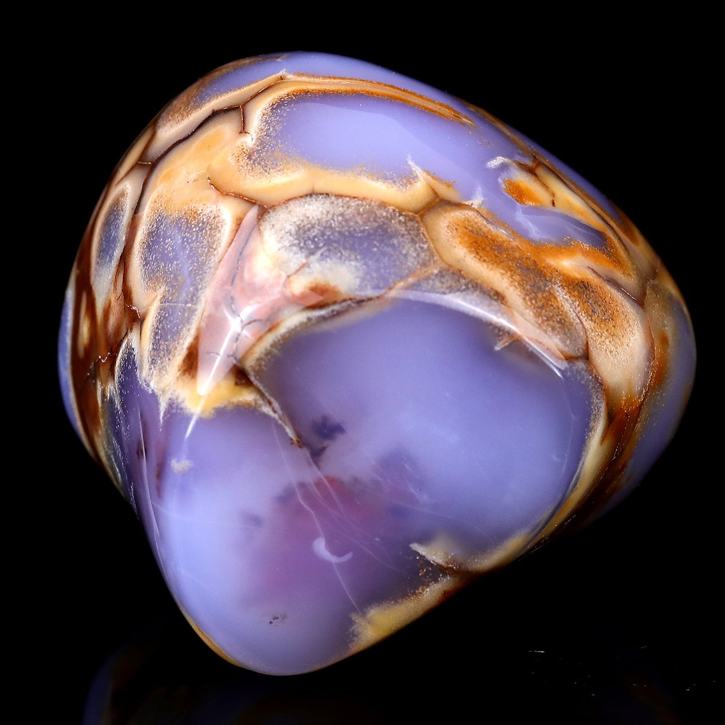 Nicedony 3.9" Blue Chalcedony Hand Carved Crystal Polished Stone - View 7