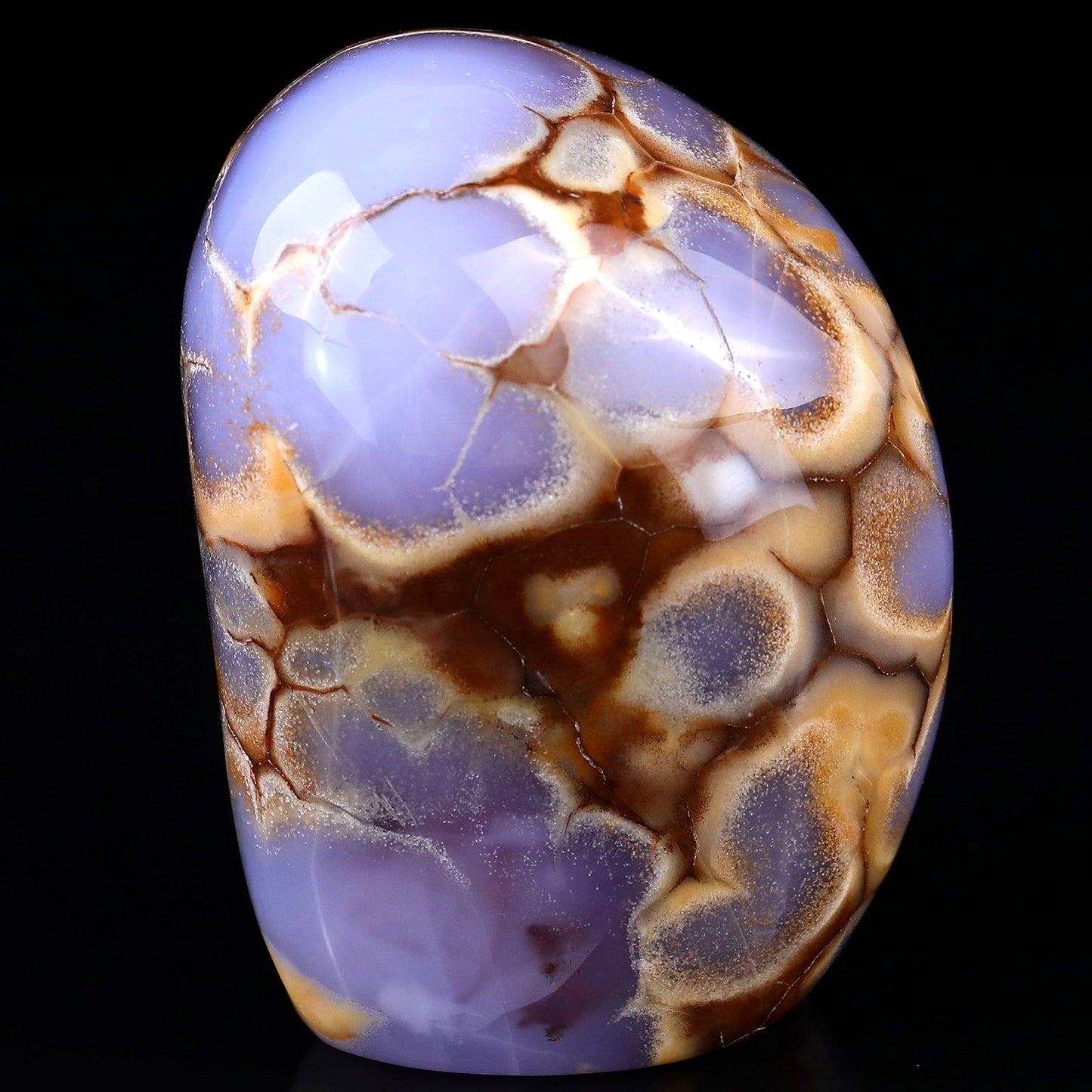Nicedony 3.9" Blue Chalcedony Hand Carved Crystal Polished Stone - View 3
