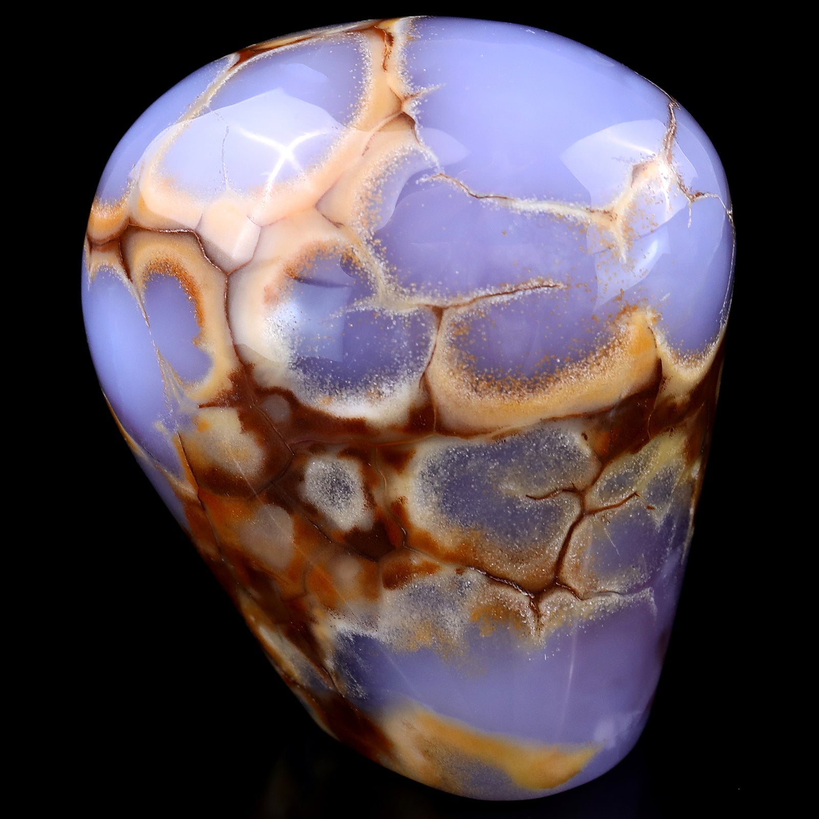 Nicedony 3.9" Blue Chalcedony Hand Carved Crystal Polished Stone - View 4