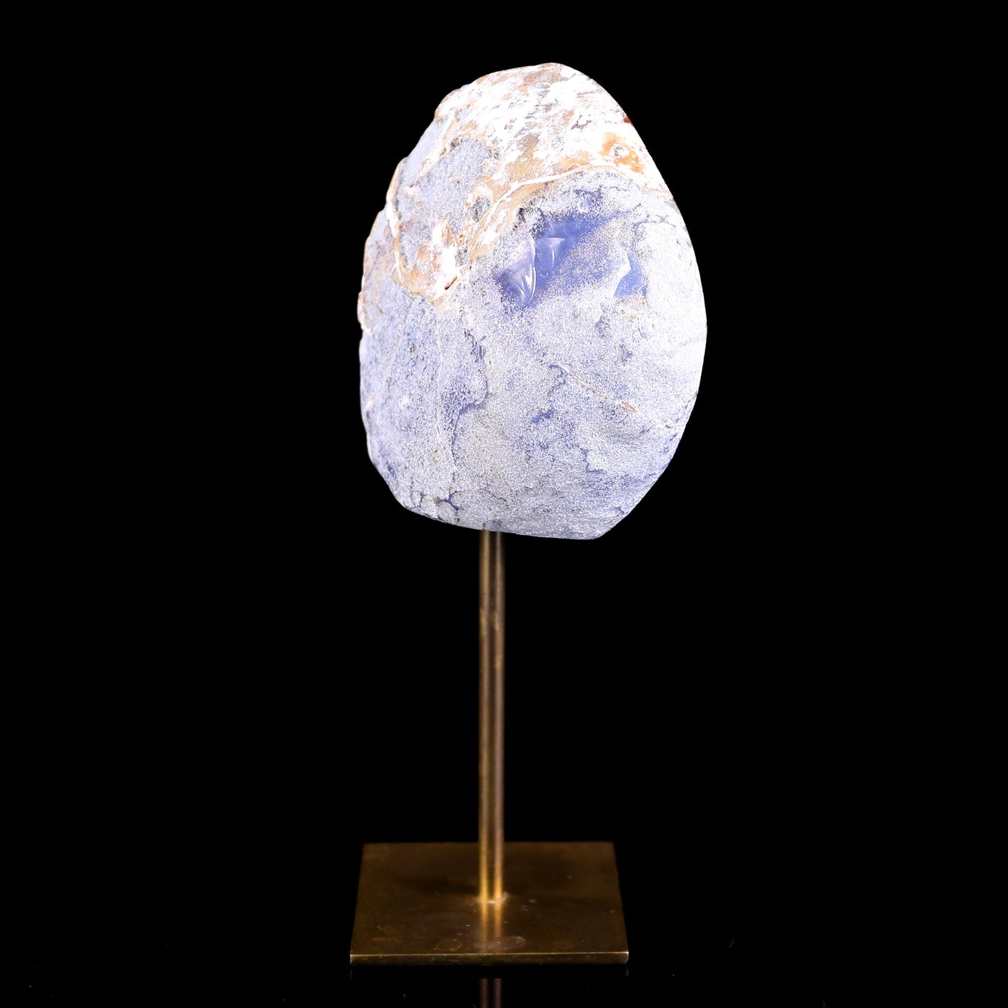 Nicedony 3.9" Blue Chalcedony Hand Carved Crystal Polished Stone - View 12
