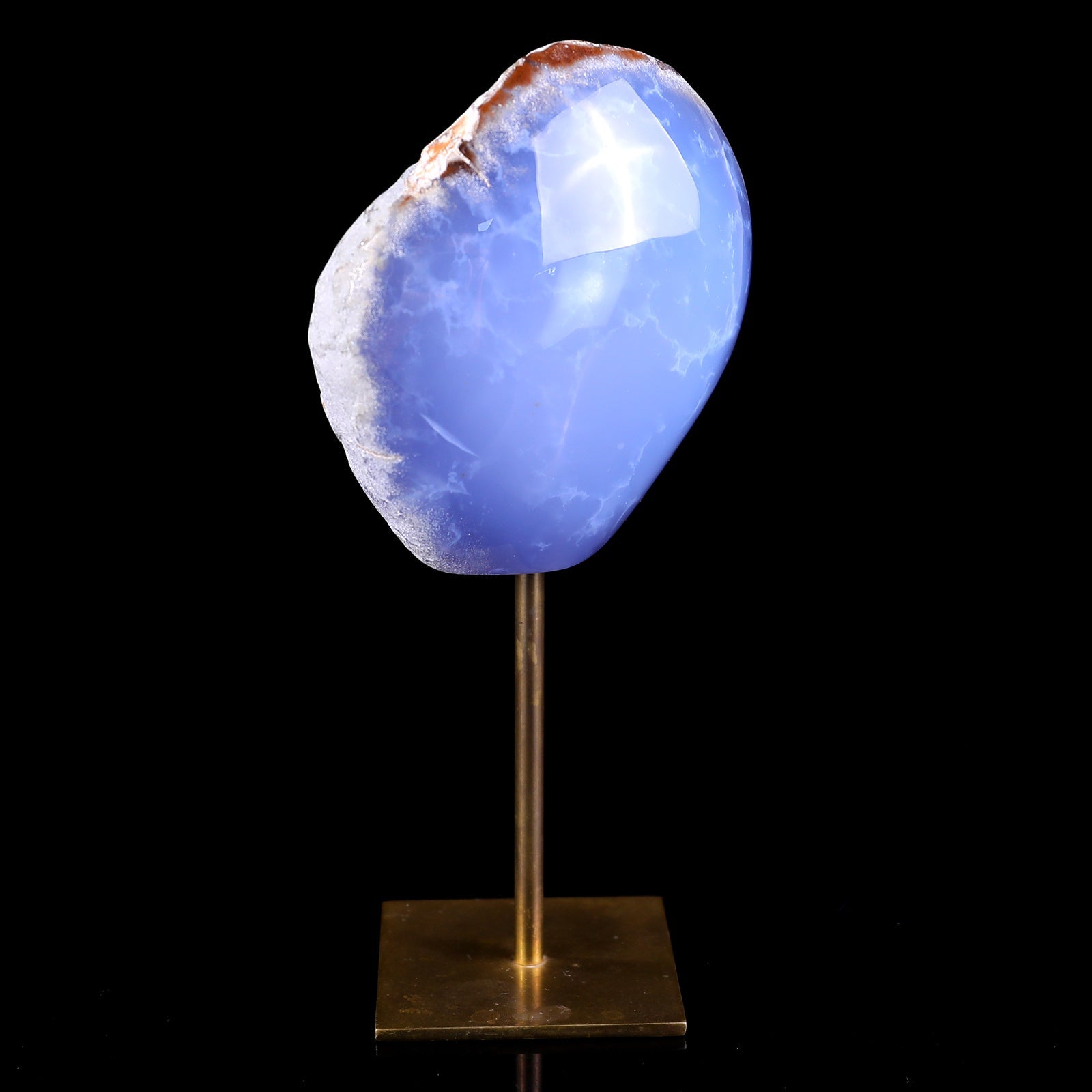 Nicedony 3.9" Blue Chalcedony Hand Carved Crystal Polished Stone - View 9