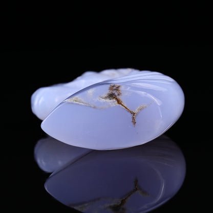 Nicedony 3.9" Blue Chalcedony Hand Carved Crystal Unicorn Sculpture - View 6