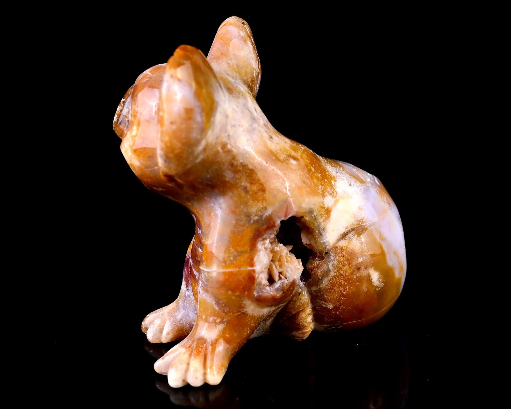 Nicedony 3.9" Chalcedony Hand Carved Crystal Koala Sculpture - View 10