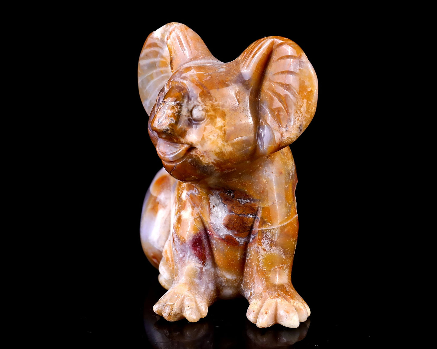 Nicedony 3.9" Chalcedony Hand Carved Crystal Koala Sculpture - View 2