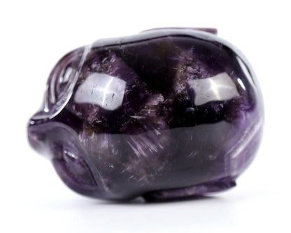 Nicedony 3.9" Dream Amethyst Agate Hand Carved Elf Alien Sculpture - View 6