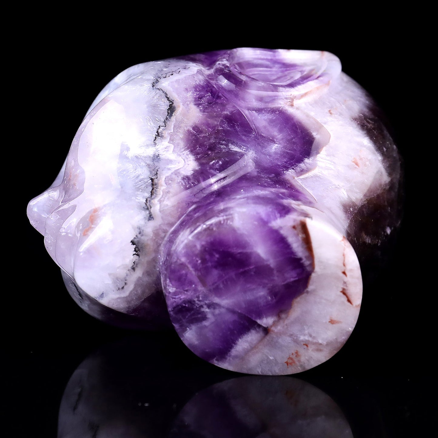 Nicedony 3.9" Dream Amethyst Hand Carved Crystal Elf Alien Sculpture - View 6
