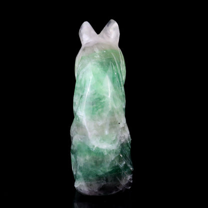 Nicedony 3.9" Fluorite Hand Carved Crystal Unicorn Sculpture - View 6