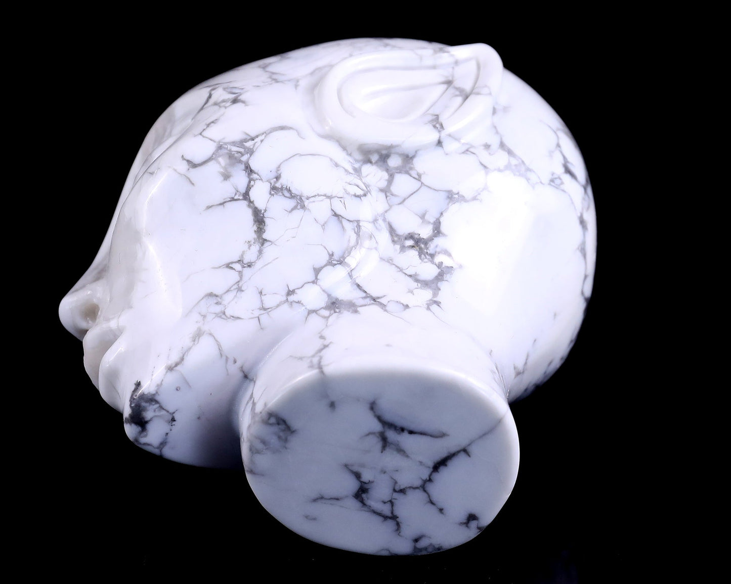 Nicedony 3.9" Howlite Hand Carved Crystal Elf Alien Sculpture - View 8