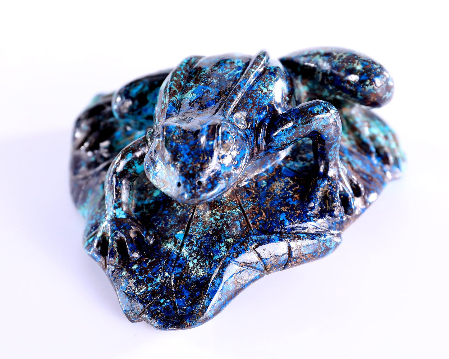 Nicedony 3.9" Phoenix Stone Hand Carved Crystal Frog Sculpture