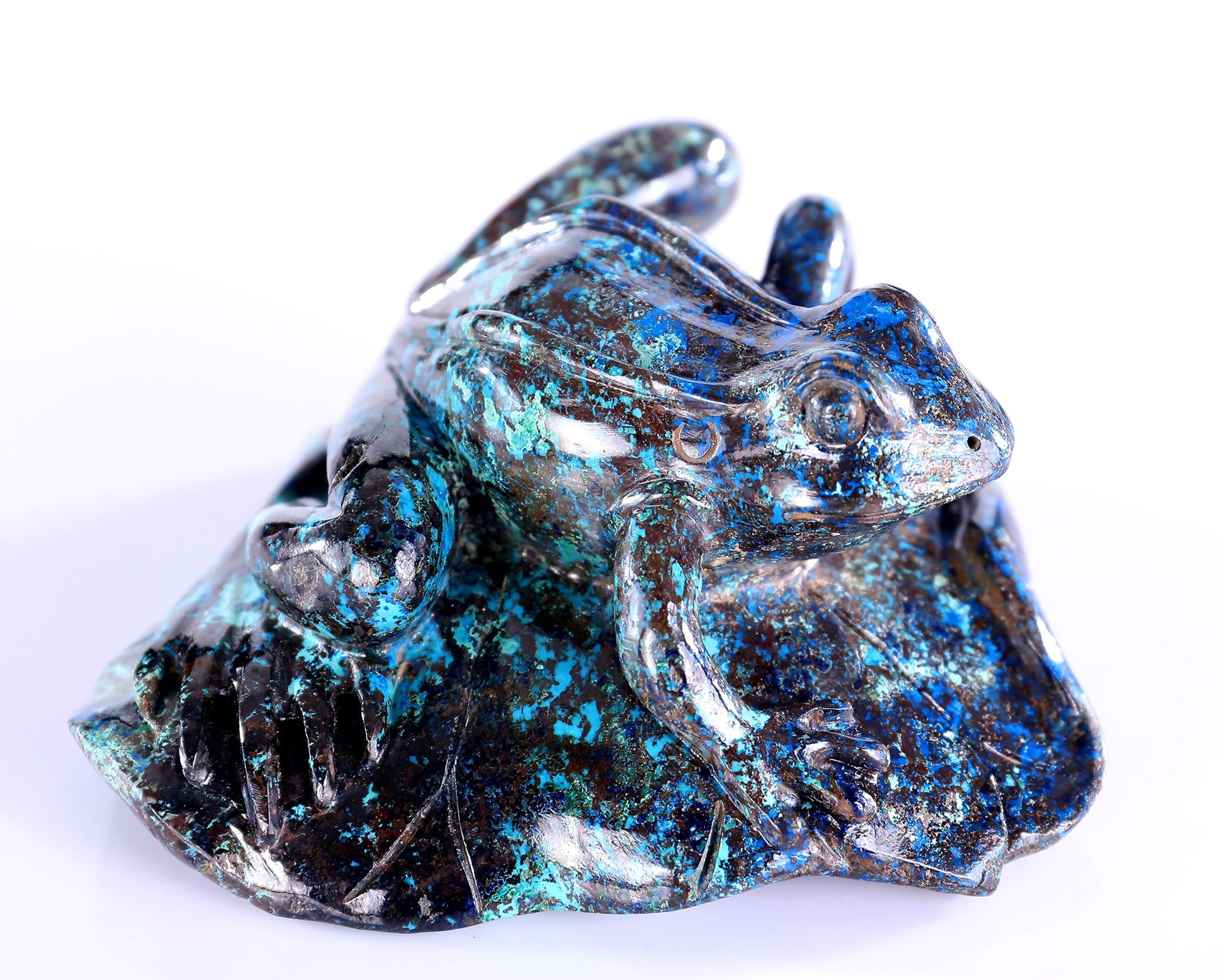 Nicedony 3.9" Phoenix Stone Hand Carved Crystal Frog Sculpture - View 4