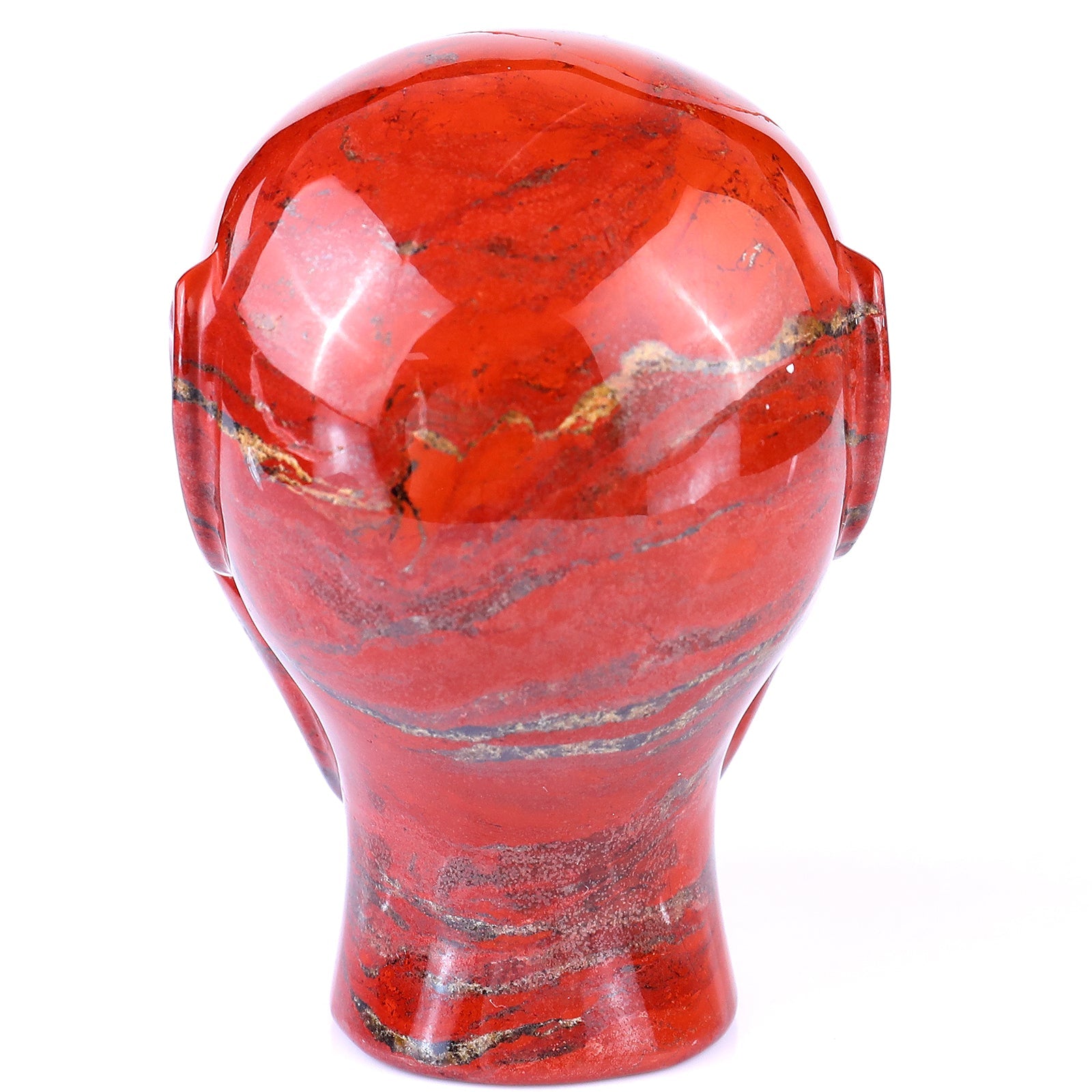 Nicedony 3.9" Red Jasper Hand Carved Crystal Elf Alien Sculpture - View 14