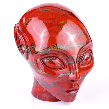 Nicedony 3.9" Red Jasper Hand Carved Crystal Elf Alien Sculpture - View 10