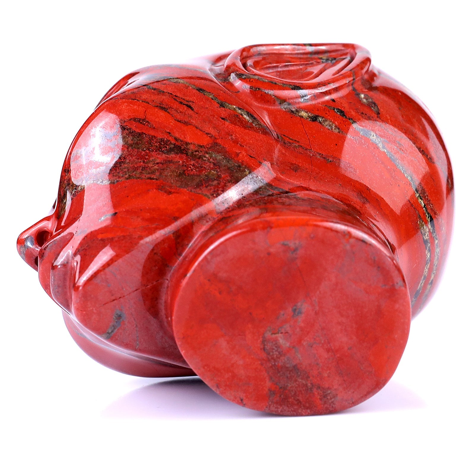 Nicedony 3.9" Red Jasper Hand Carved Crystal Elf Alien Sculpture - View 15