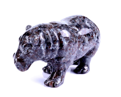 Nicedony 3.9" Yooperlite Hand Carved Crystal Hippo Sculpture - View 10