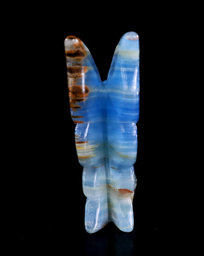 Nicedony 3" Blue Onyx Hand Carved Crystal Flower Faerie Sculpture - View 79