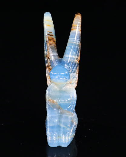 Nicedony 3" Blue Onyx Hand Carved Crystal Flower Faerie Sculpture - View 67