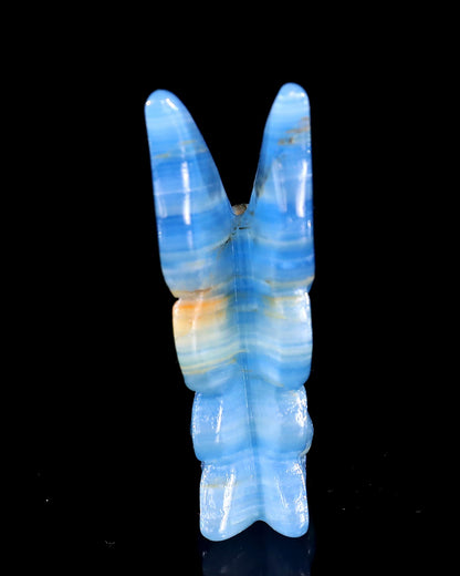 Nicedony 3" Blue Onyx Hand Carved Crystal Flower Faerie Sculpture - View 61