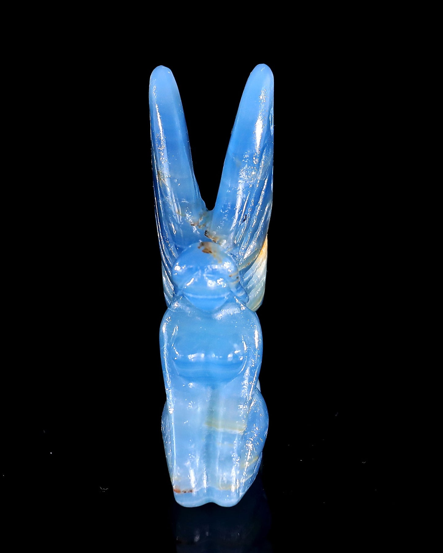 Nicedony 3" Blue Onyx Hand Carved Crystal Flower Faerie Sculpture - View 64