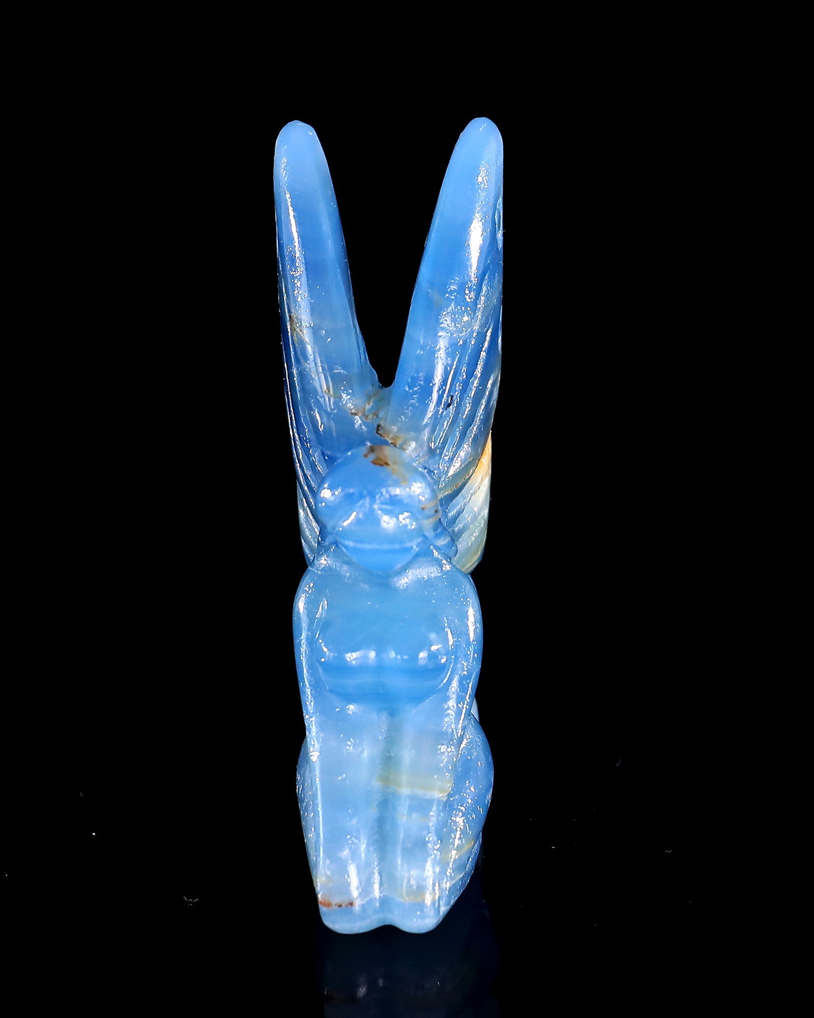 Nicedony 3" Blue Onyx Hand Carved Crystal Flower Faerie Sculpture - View 64