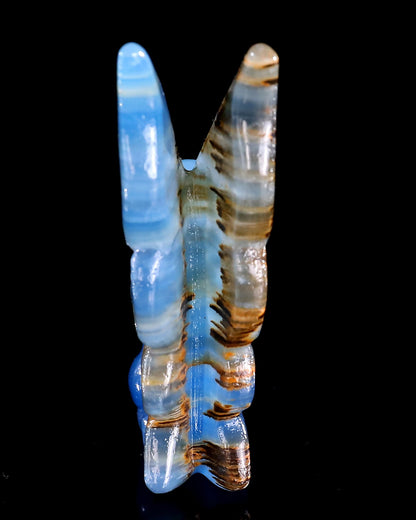 Nicedony 3" Blue Onyx Hand Carved Crystal Flower Faerie Sculpture - View 52
