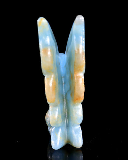 Nicedony 3" Blue Onyx Hand Carved Crystal Flower Faerie Sculpture - View 24
