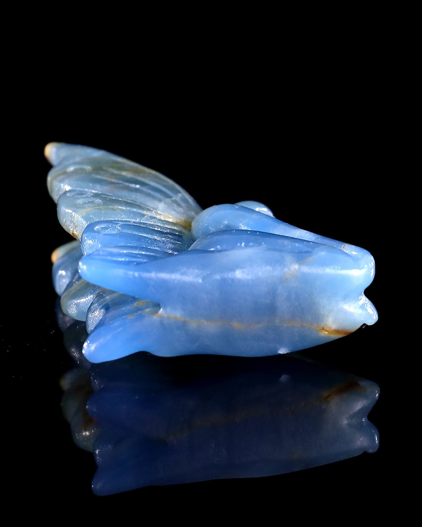 Nicedony 3" Blue Onyx Hand Carved Crystal Flower Faerie Sculpture - View 36