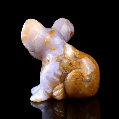 Nicedony 4.0" Chalcedony Hand Carved Crystal Koala Sculpture - View 4