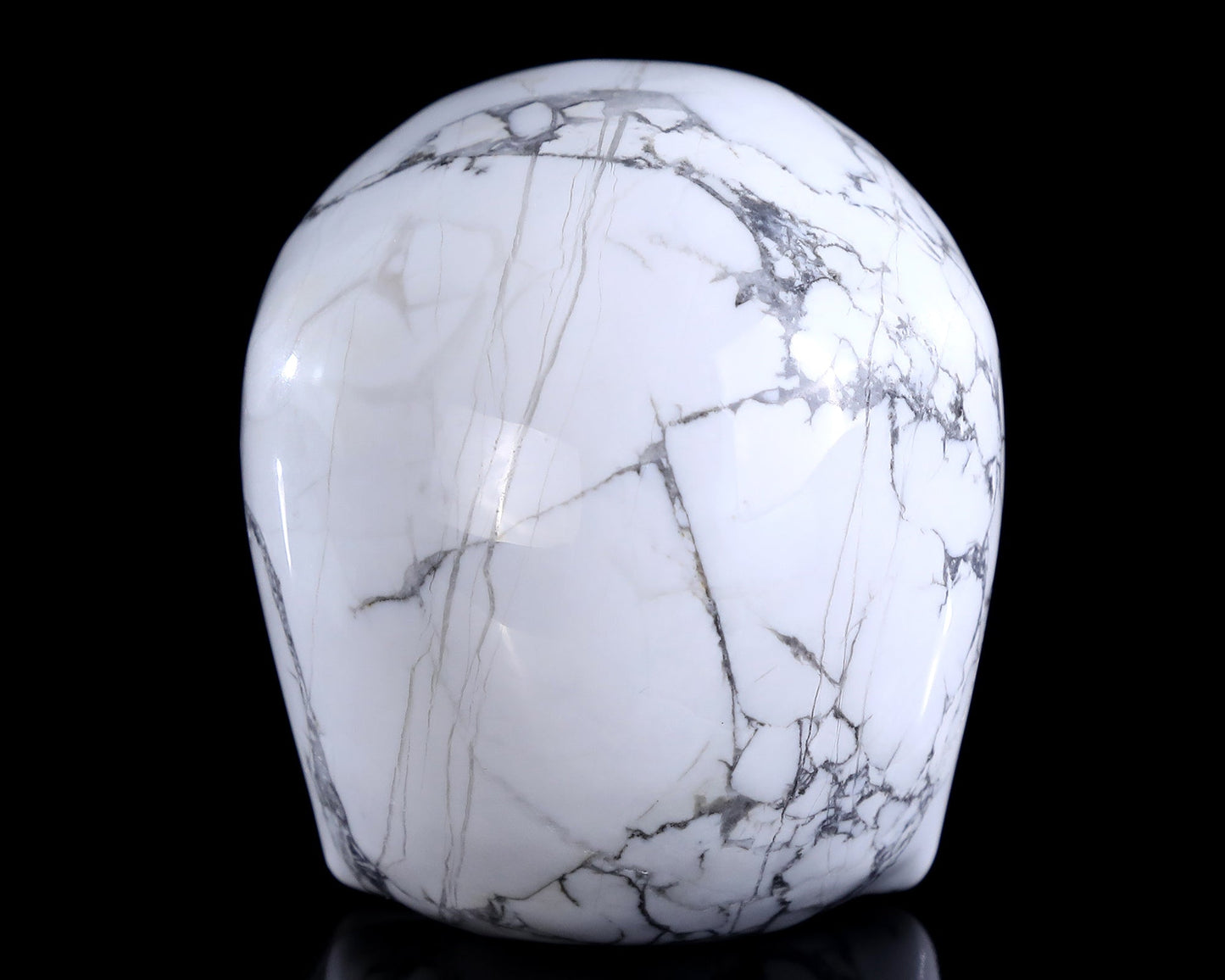 Nicedony 4.0" Howlite Hand Carved Crystal Skull Sculpture - View 14