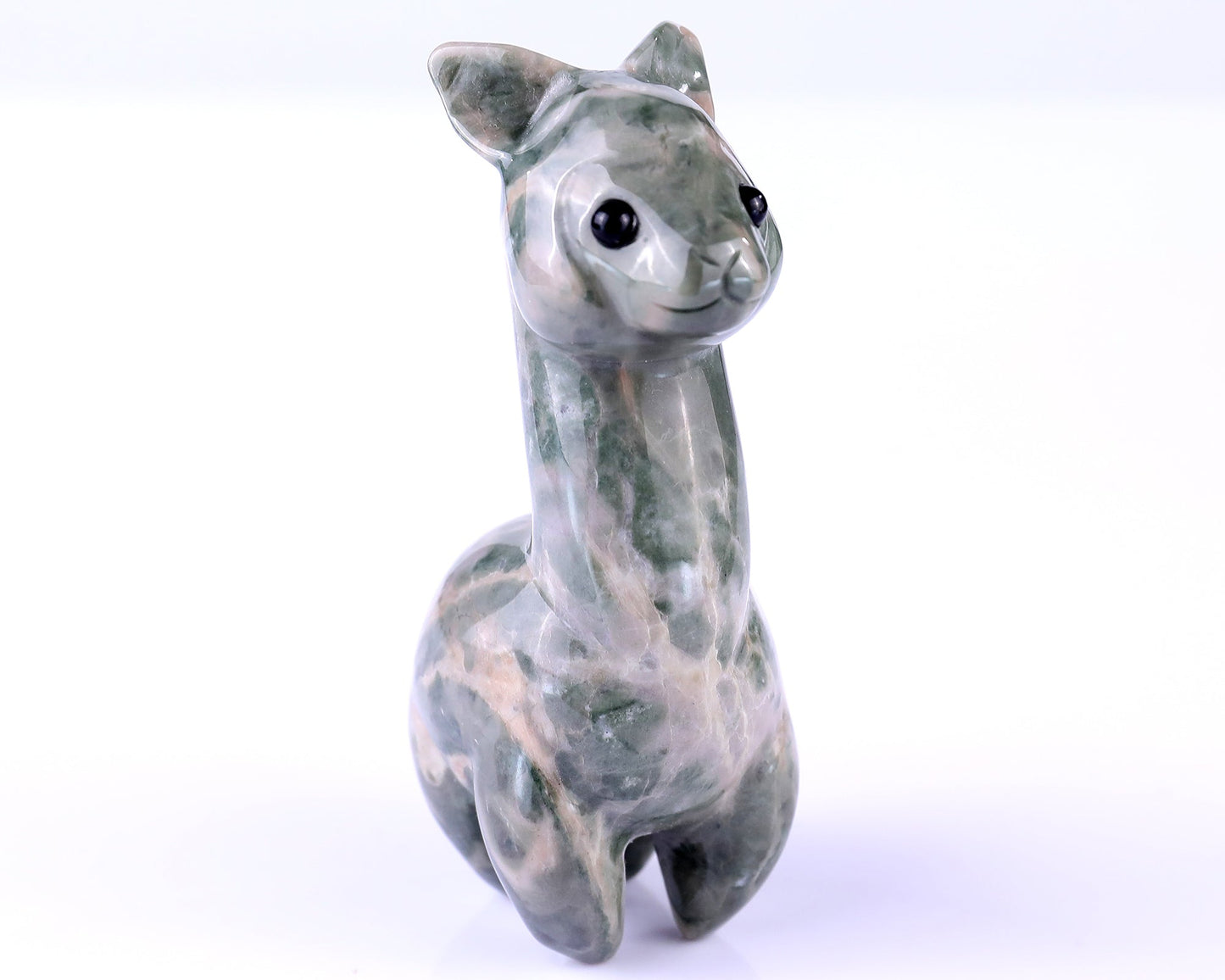 Nicedony 4.0" New Jade Hand Carved Crystal Alpaca Sculpture - View 4