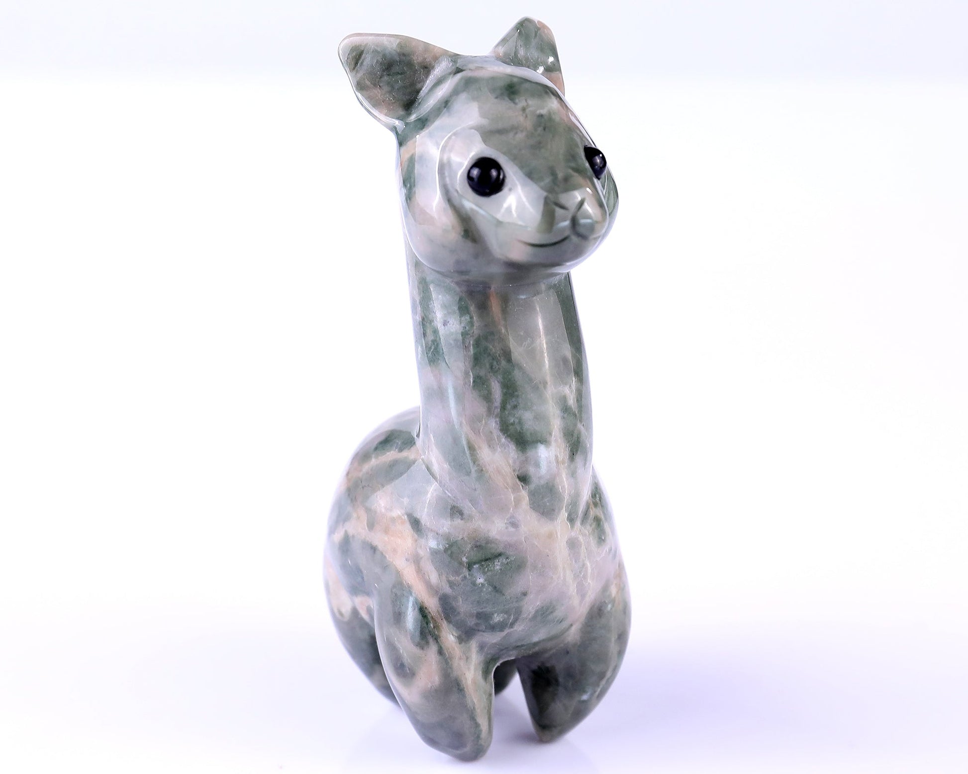 Nicedony 4.0" New Jade Hand Carved Crystal Alpaca Sculpture - View 4