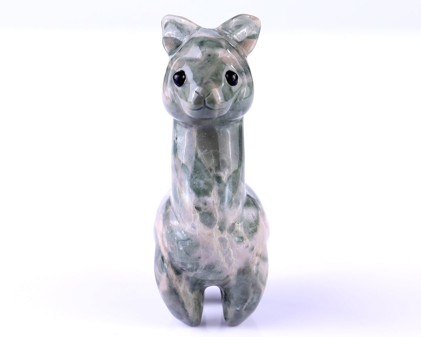 Nicedony 4.0" New Jade Hand Carved Crystal Alpaca Sculpture - View 3