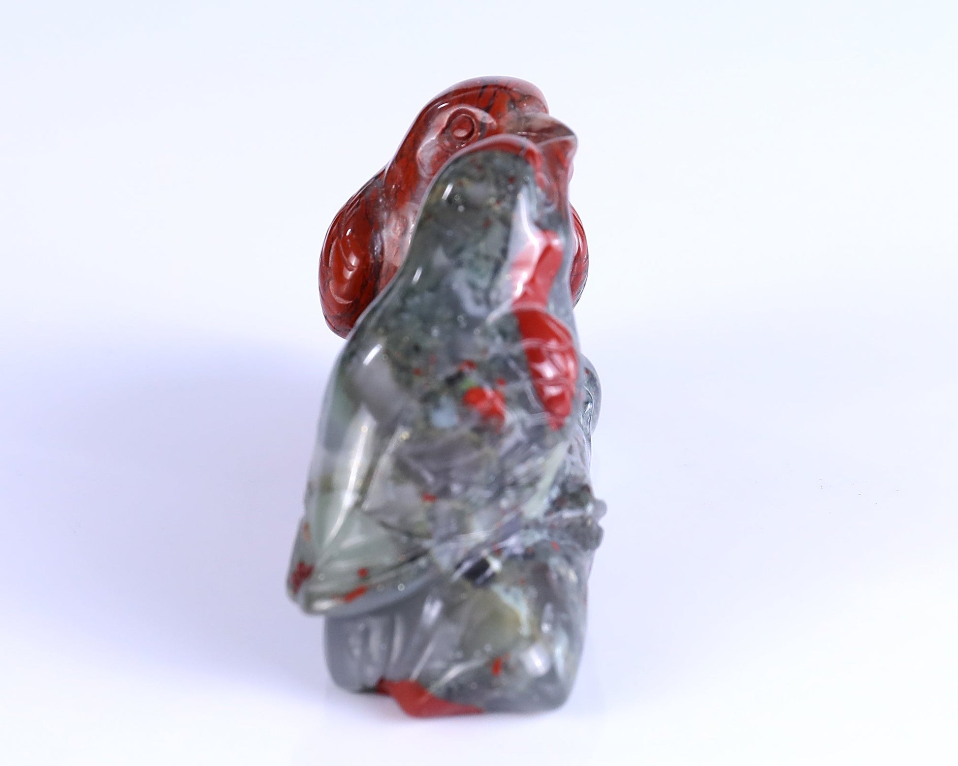 Nicedony 4.1" African Blood Stone Hand Carved Crystal Birds Sculpture - View 12