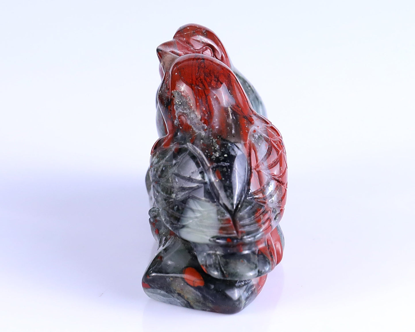 Nicedony 4.1" African Blood Stone Hand Carved Crystal Birds Sculpture - View 16