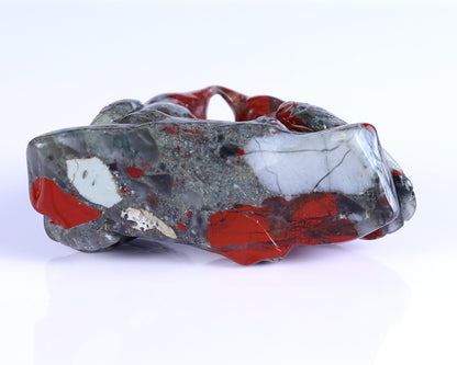 Nicedony 4.1" African Blood Stone Hand Carved Crystal Birds Sculpture - View 17