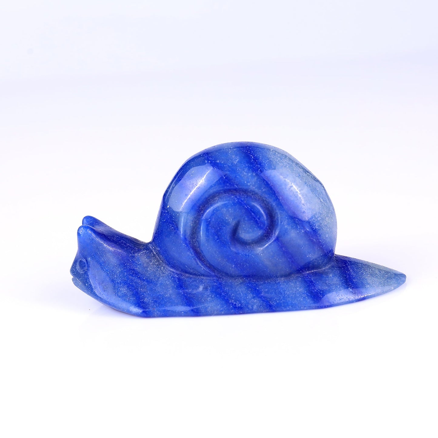 Nicedony 4.1" Blue Aventurine Hand Carved Crystal Snail Sculpture - View 7