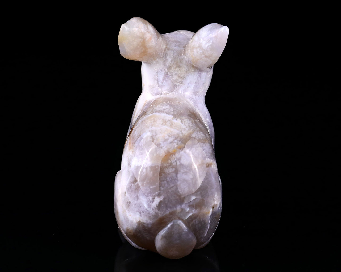 Nicedony 4.1" Blue Chalcedony Hand Carved Crystal Rabbit Sculpture - View 5