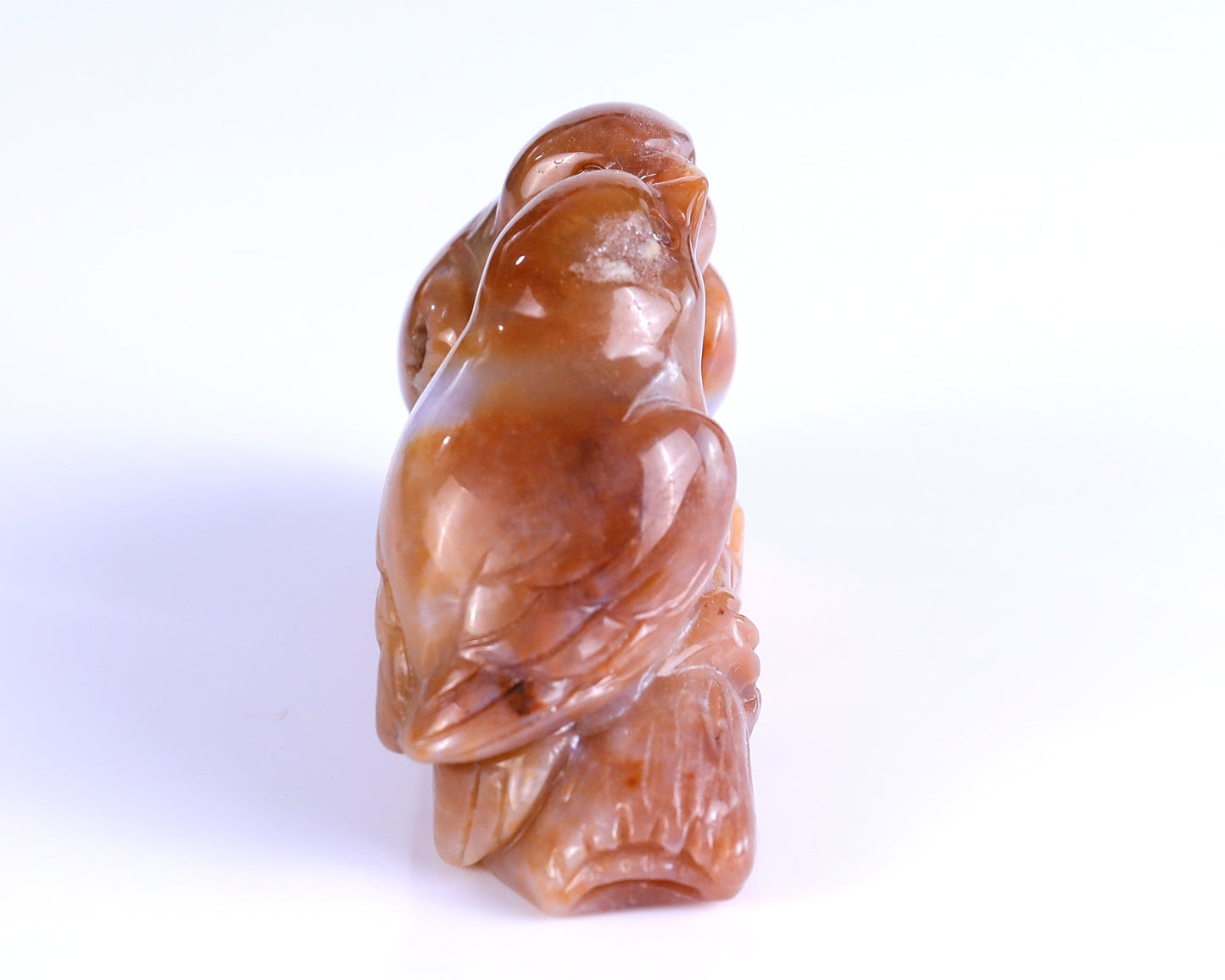 Nicedony 4.1" Chalcedony Hand Carved Crystal Birds Sculpture - View 31