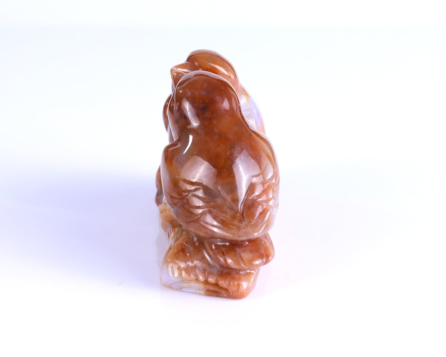 Nicedony 4.1" Chalcedony Hand Carved Crystal Birds Sculpture - View 35