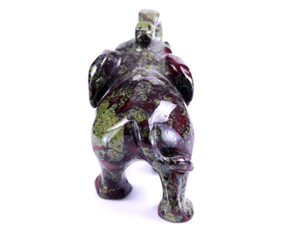 Nicedony 4.1" Dragon Blood Jasper Hand Carved Elephant Sculpture - View 5