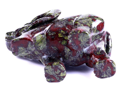 Nicedony 4.1" Dragon Blood Jasper Hand Carved Elephant Sculpture - View 8