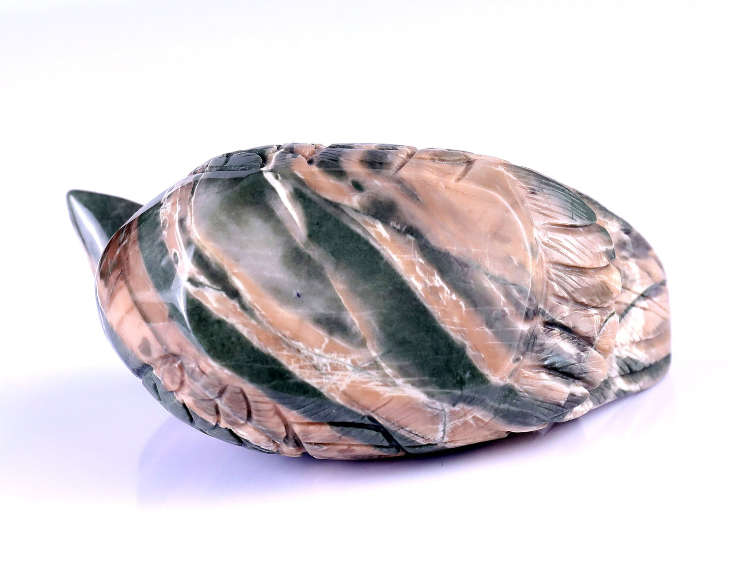 Nicedony 4.1" Jiulong Jade Hand Carved Mandarin Duck Sculpture - View 8
