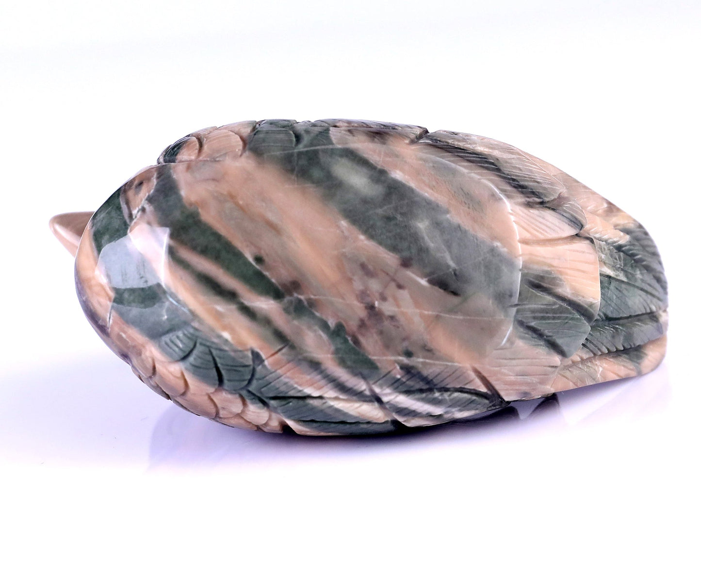 Nicedony 4.1" Jiulong Jade Hand Carved Mandarin Duck Sculpture - View 17
