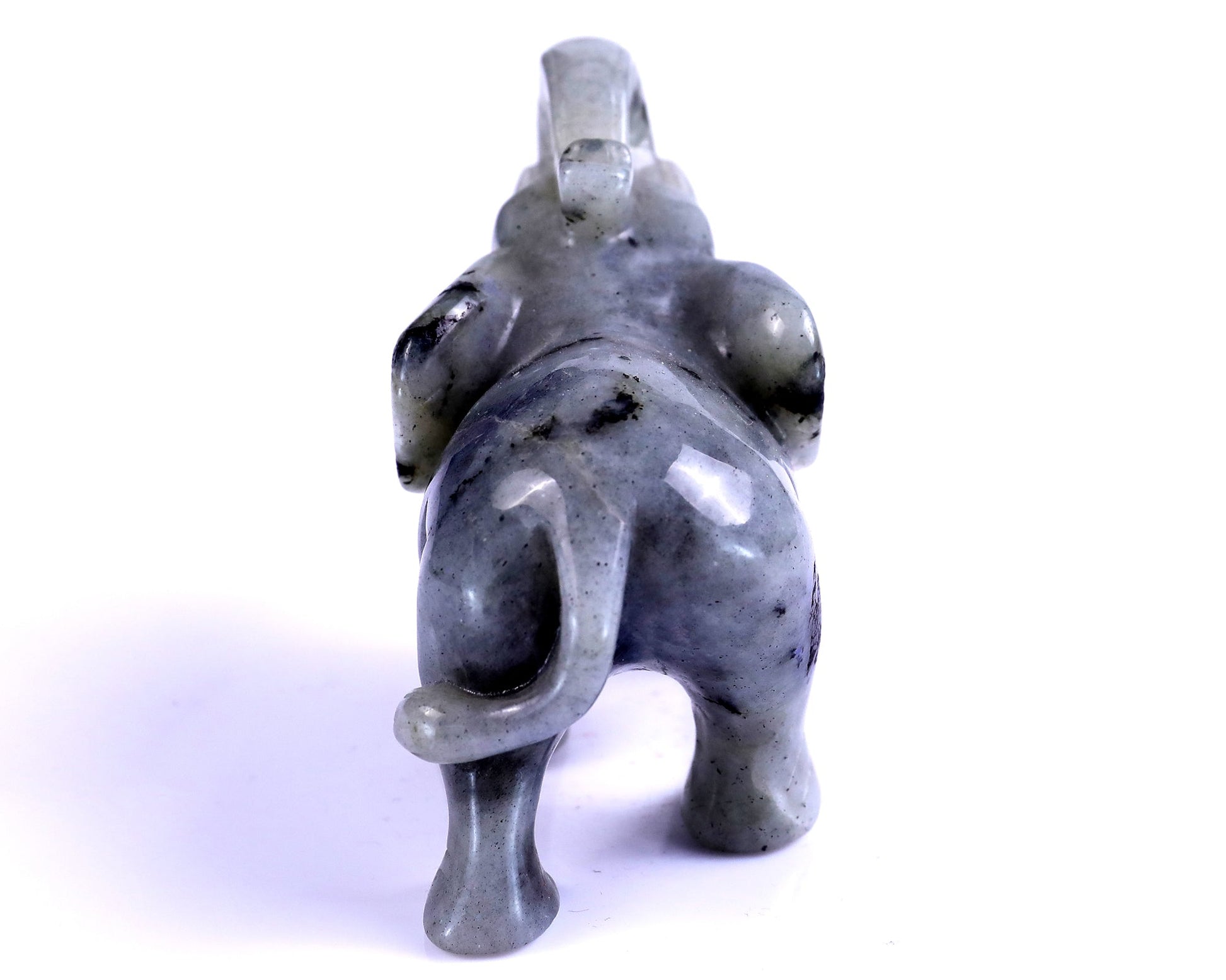 Nicedony 4.1" Labradorite Hand Carved Crystal Elephant Sculpture - View 5