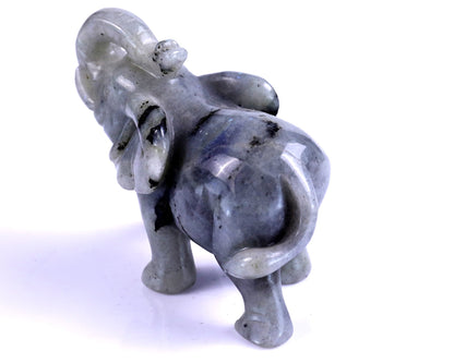 Nicedony 4.1" Labradorite Hand Carved Crystal Elephant Sculpture - View 6
